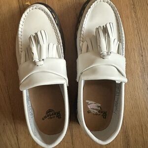 Dr. Martens white Adrian YS Tassel Loafers
